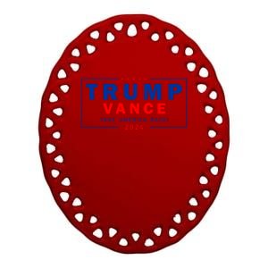 Trump Vance 2024 Take America Back Usa Presidential Election Ceramic Oval Ornament