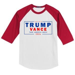 Trump Vance 2024 Take America Back Usa Presidential Election Kids Colorblock Raglan Jersey