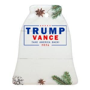 Trump Vance 2024 Take America Back Usa Presidential Election Ceramic Bell Ornament