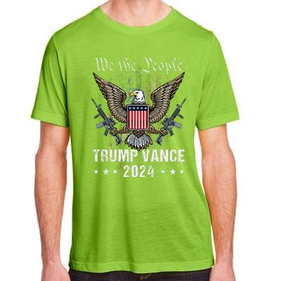 Trump Vance 2024 Us Flag Vintage Election President 2024 Adult ChromaSoft Performance T-Shirt