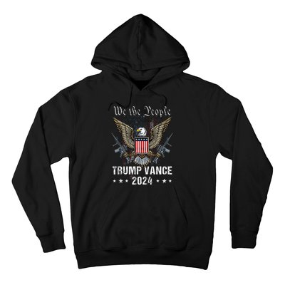 Trump Vance 2024 Us Flag Vintage Election President 2024 Hoodie