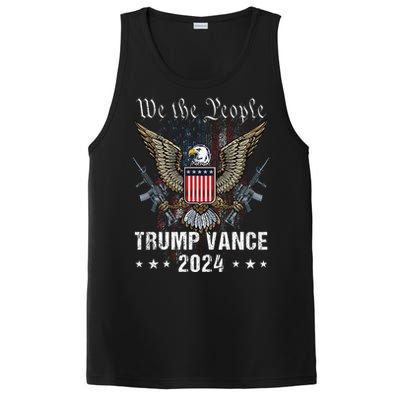 Trump Vance 2024 Us Flag Vintage Election President 2024 PosiCharge Competitor Tank