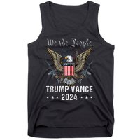 Trump Vance 2024 Us Flag Vintage Election President 2024 Tank Top