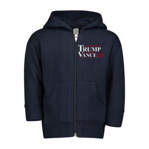 Trump Vance 2024 Election Toddler Zip Fleece Hoodie