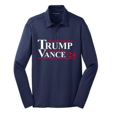 Trump Vance 2024 Election Silk Touch Performance Long Sleeve Polo