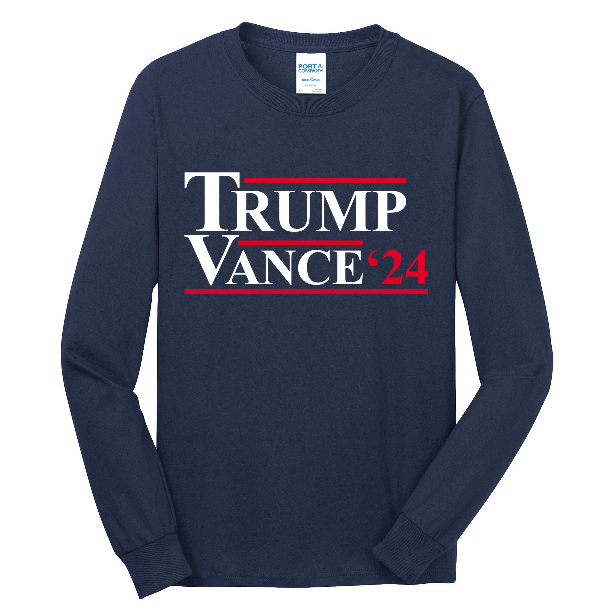 Trump Vance 2024 Election Tall Long Sleeve T-Shirt