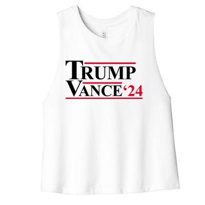 Trump Vance 2024 Election Women's Racerback Cropped Tank