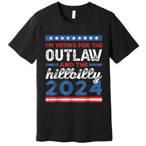 Trump Vance 2024 Donald Trump J.D. Vance Outlaw Hillbilly Premium T-Shirt