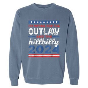 Trump Vance 2024 Donald Trump J.D. Vance Outlaw Hillbilly Garment-Dyed Sweatshirt