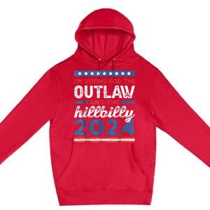 Trump Vance 2024 Donald Trump J.D. Vance Outlaw Hillbilly Premium Pullover Hoodie