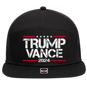 Trump Vance 2024 Election Vice President 7 Panel Mesh Trucker Snapback Hat