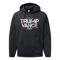 Trump Vance 2024 Election Vice President Performance Fleece Hoodie