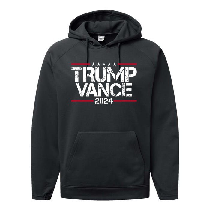 Trump Vance 2024 Election Vice President Performance Fleece Hoodie