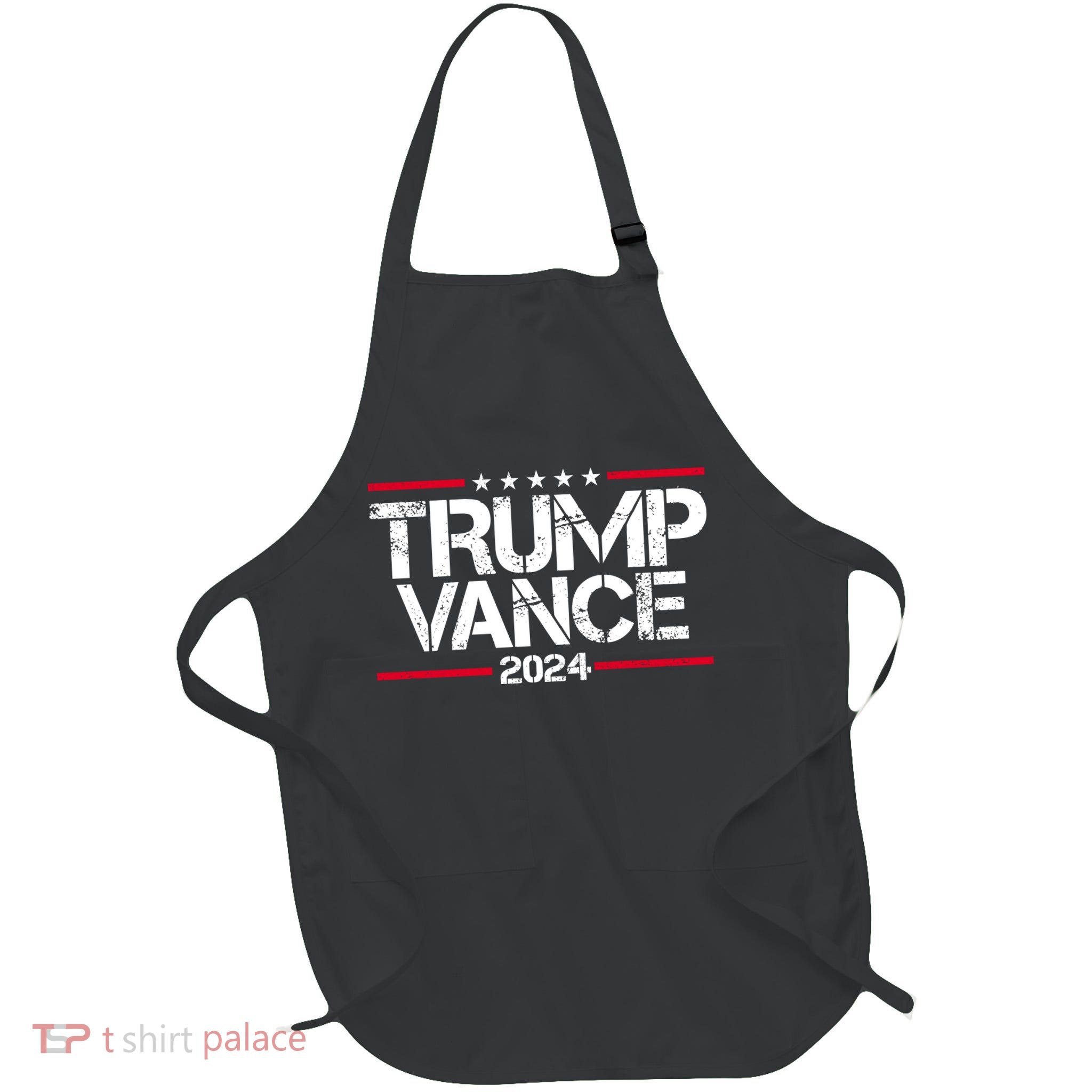 Trump Vance 2024 Election Vice President Full-Length Apron With Pockets