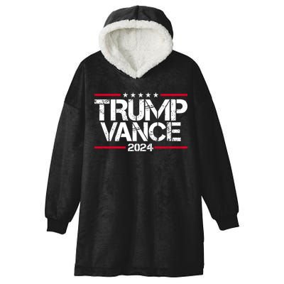 Trump Vance 2024 Election Vice President Hooded Wearable Blanket