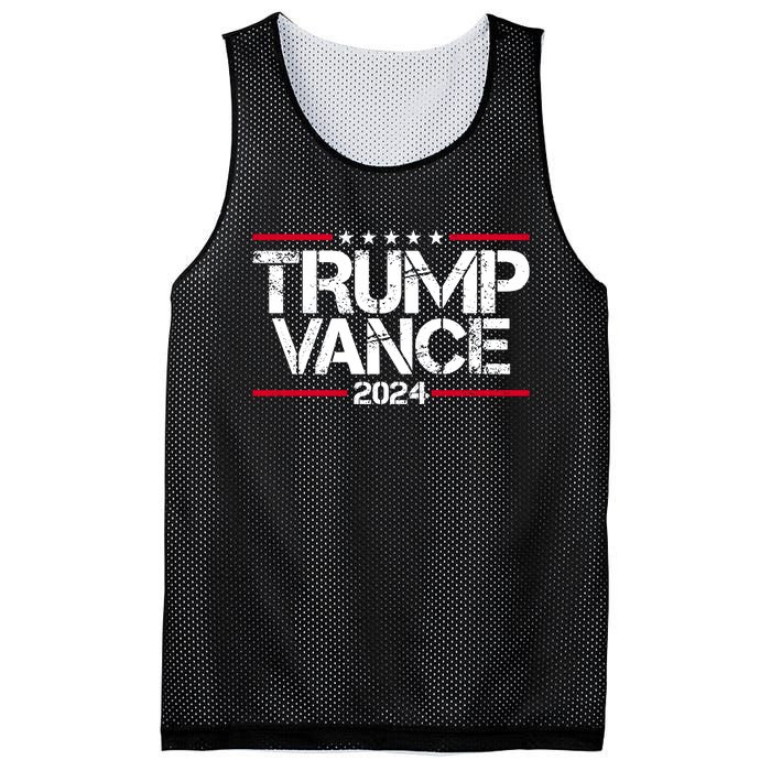 Trump Vance 2024 Election Vice President Mesh Reversible Basketball Jersey Tank