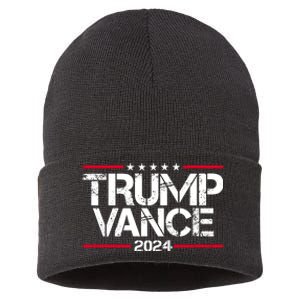 Trump Vance 2024 Election Vice President Sustainable Knit Beanie