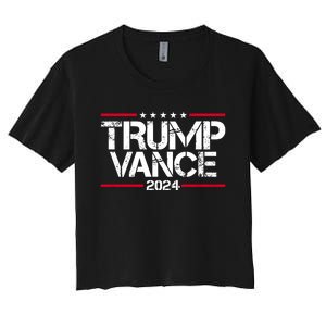 Trump Vance 2024 Election Vice President Women's Crop Top Tee