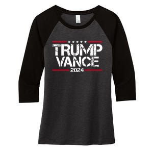 Trump Vance 2024 Election Vice President Women's Tri-Blend 3/4-Sleeve Raglan Shirt