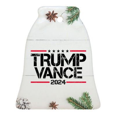 Trump Vance 2024 Election Vice President Ceramic Bell Ornament