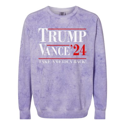 Trump Vance 2024 Take America Back Vice President Election Colorblast Crewneck Sweatshirt