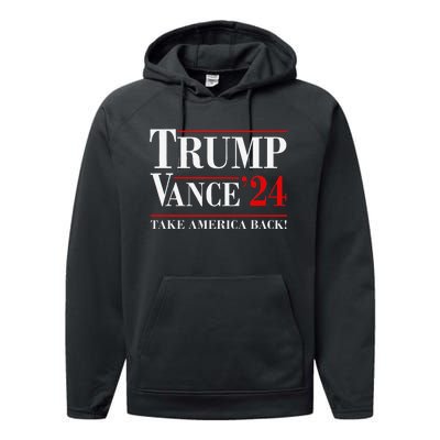 Trump Vance 2024 Take America Back Vice President Election Performance Fleece Hoodie