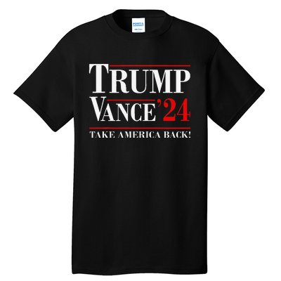 Trump Vance 2024 Take America Back Vice President Election Tall T-Shirt