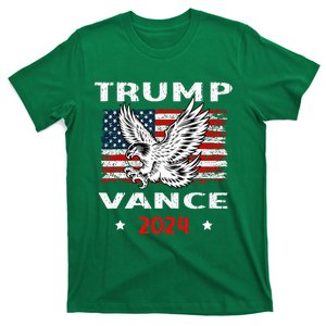 Trump Vance 2024 Vp Eagle America Flag Election Vote T-Shirt