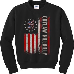 Trump Vance 2024 Donald Trump J.D. Vance Outlaw Hillbilly Kids Sweatshirt