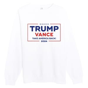 Trump Vance 2024 Vice President Vp Trump 2024 Election Premium Crewneck Sweatshirt