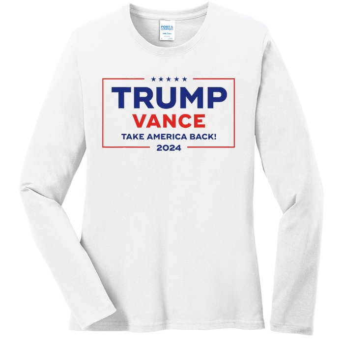 Trump Vance 2024 Vice President Vp Trump 2024 Election Ladies Long Sleeve Shirt