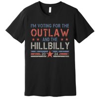 Trump Vance 2024 Donald Trump J.D. Vance Outlaw Hillbilly Premium T-Shirt