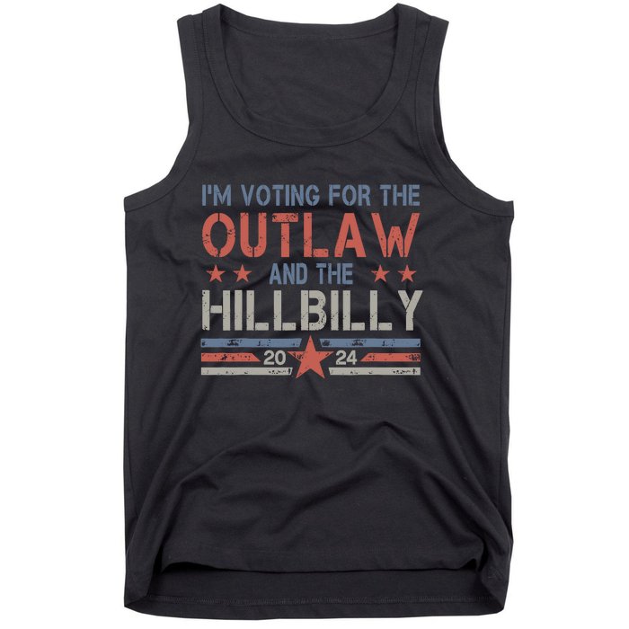 Trump Vance 2024 Donald Trump J.D. Vance Outlaw Hillbilly Tank Top