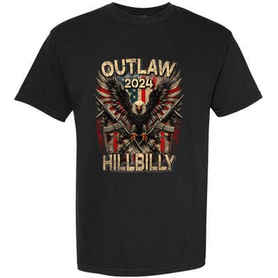 Trump Vance 24 Outlaw Hillbilly Us Flag Vintage Premium Garment-Dyed Heavyweight T-Shirt