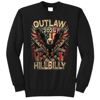 Trump Vance 24 Outlaw Hillbilly Us Flag Vintage Premium Sweatshirt