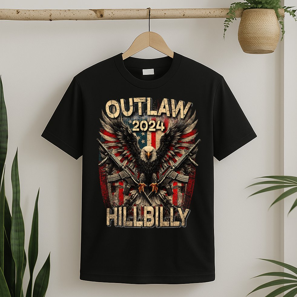 Trump Vance 24 Outlaw Hillbilly Us Flag Vintage Premium T-Shirt