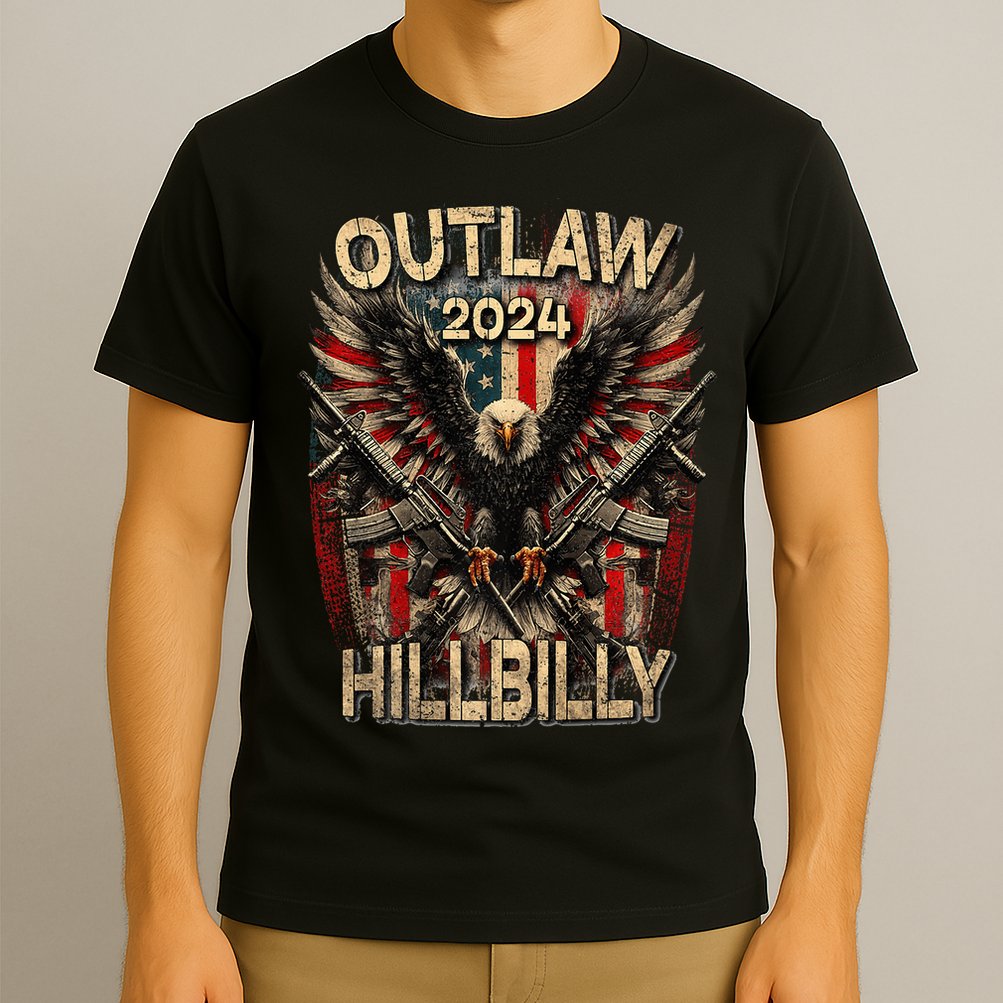 Trump Vance 24 Outlaw Hillbilly Us Flag Vintage Premium T-Shirt
