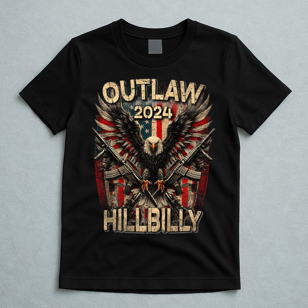 Trump Vance 24 Outlaw Hillbilly Us Flag Vintage Premium T-Shirt