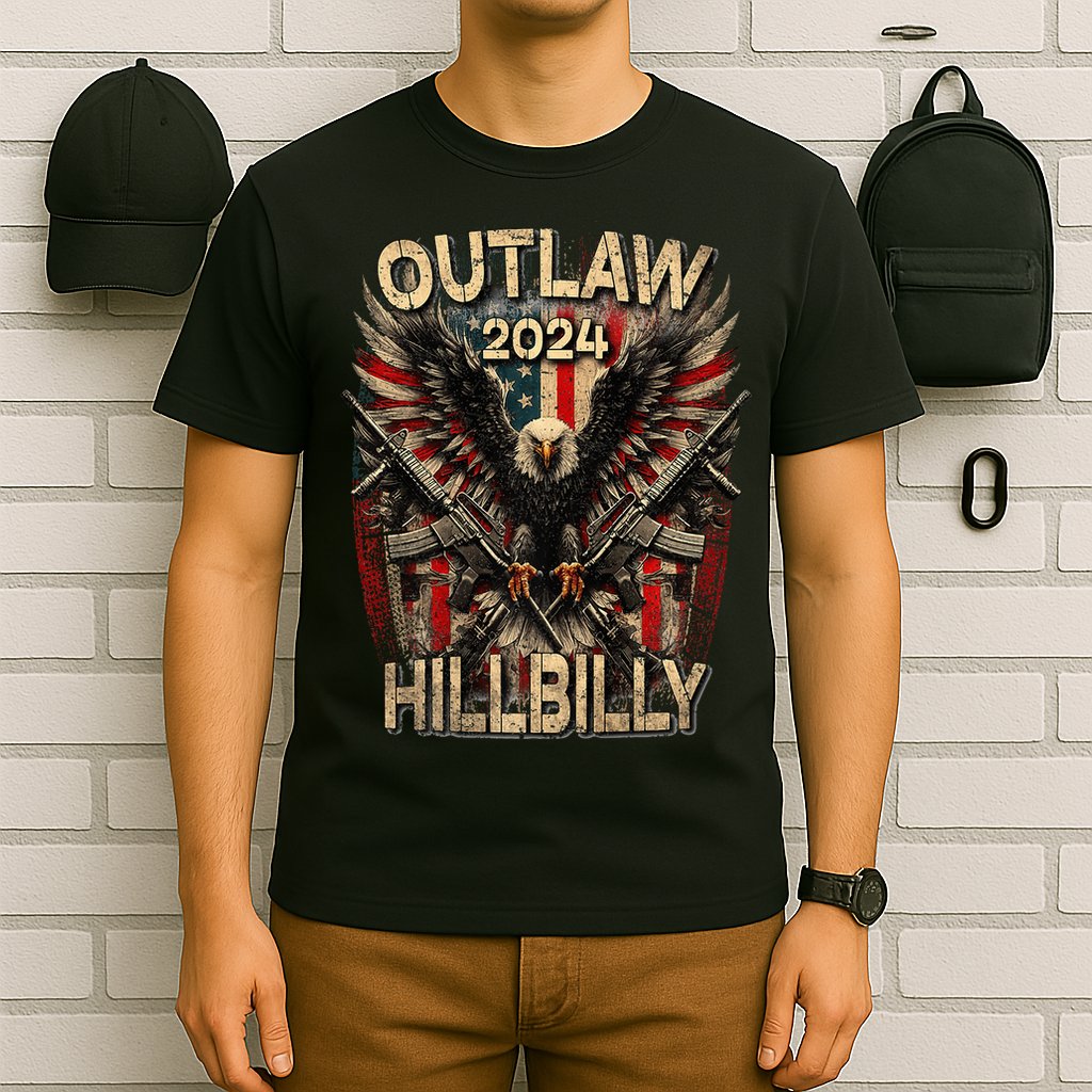 Trump Vance 24 Outlaw Hillbilly Us Flag Vintage Premium T-Shirt
