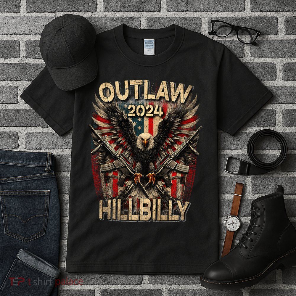 Trump Vance 24 Outlaw Hillbilly Us Flag Vintage Premium Tall T-Shirt