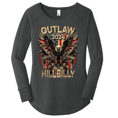 Trump Vance 24 Outlaw Hillbilly Us Flag Vintage Premium Women's Perfect Tri Tunic Long Sleeve Shirt