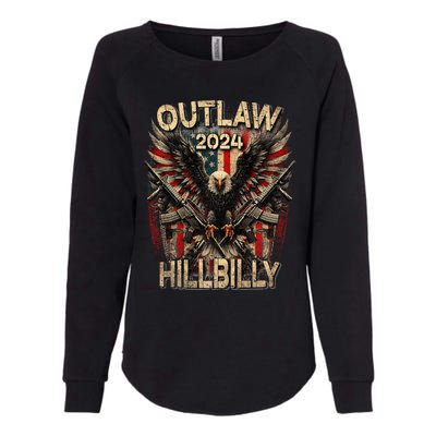 Trump Vance 24 Outlaw Hillbilly Us Flag Vintage Premium Womens California Wash Sweatshirt