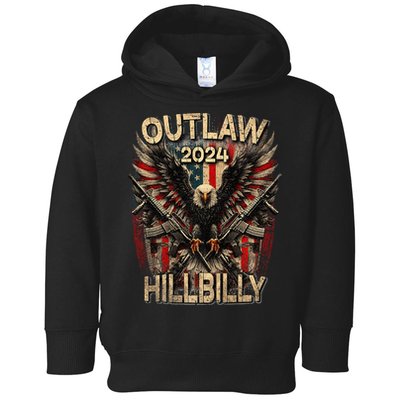 Trump Vance 24 Outlaw Hillbilly Us Flag Vintage Premium Toddler Hoodie