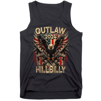 Trump Vance 24 Outlaw Hillbilly Us Flag Vintage Premium Tank Top