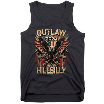 Trump Vance 24 Outlaw Hillbilly Us Flag Vintage Premium Tank Top