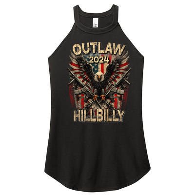 Trump Vance 24 Outlaw Hillbilly Us Flag Vintage Premium Women's Perfect Tri Rocker Tank