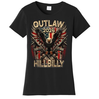 Trump Vance 24 Outlaw Hillbilly Us Flag Vintage Premium Women's T-Shirt