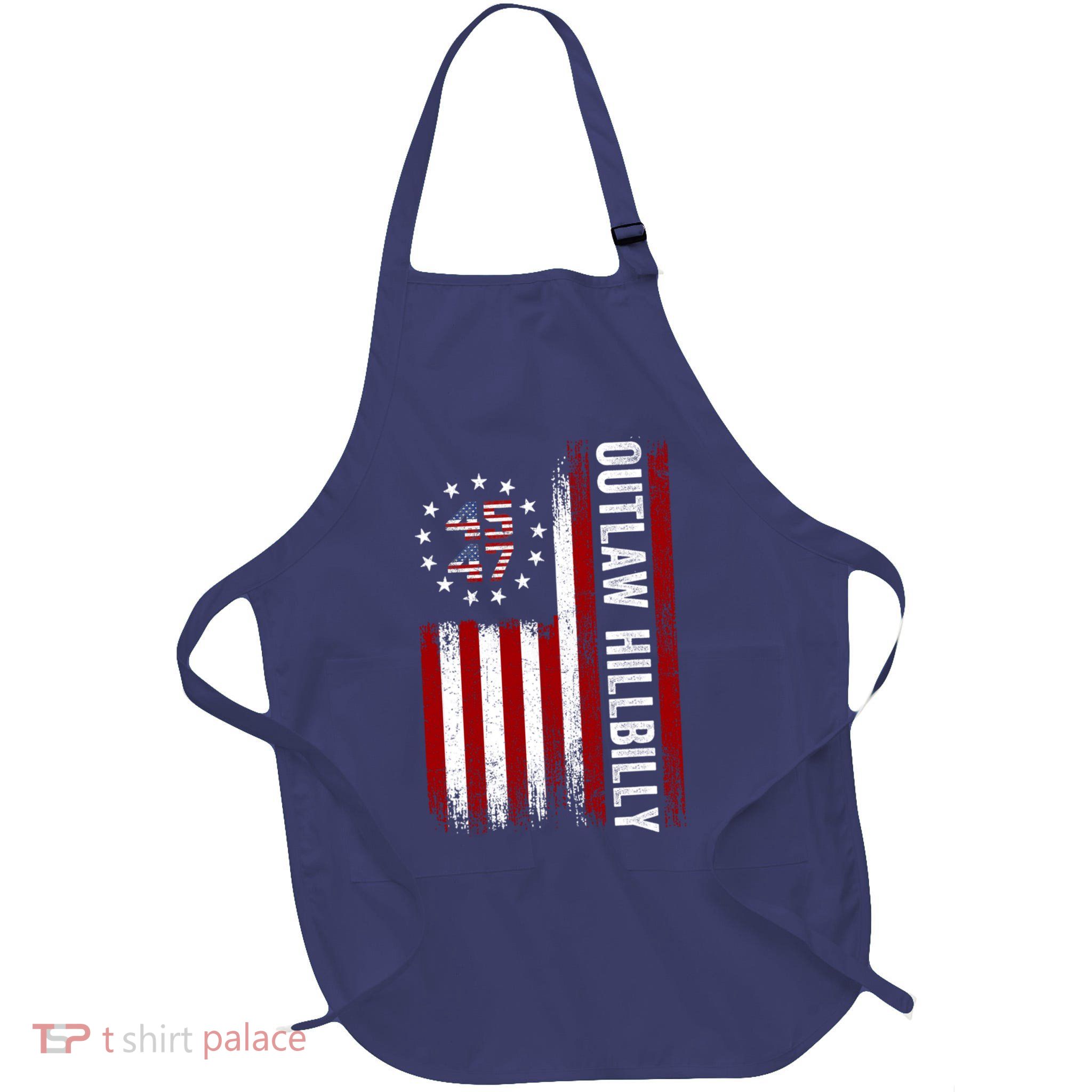 Trump Vance 2024 J.D. Vance Outlaw Hillbilly Full-Length Apron With Pockets