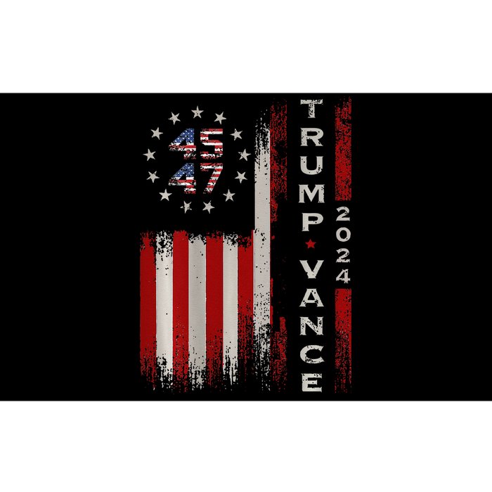 Trump Vance 2024 Vintage Subdued Vertical Flag Bumper Sticker