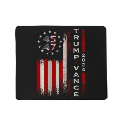 Trump Vance 2024 Vintage Subdued Vertical Flag Mousepad